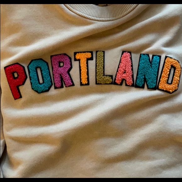 Portland Gear crewneck sweatshirt small NWT multicolor chenille - Picture 7 of 8